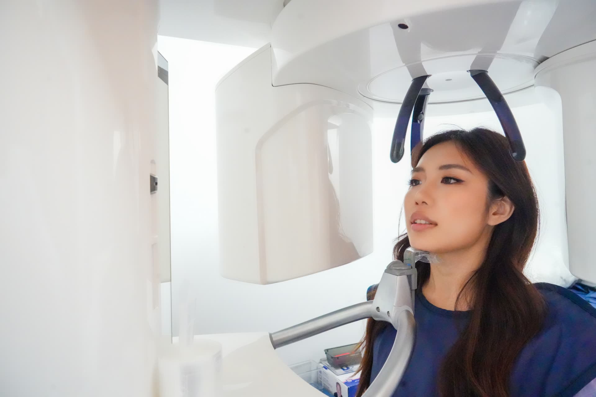 Patient under CBCT scanner during a Centre Method consultation at Centre Dental NYC