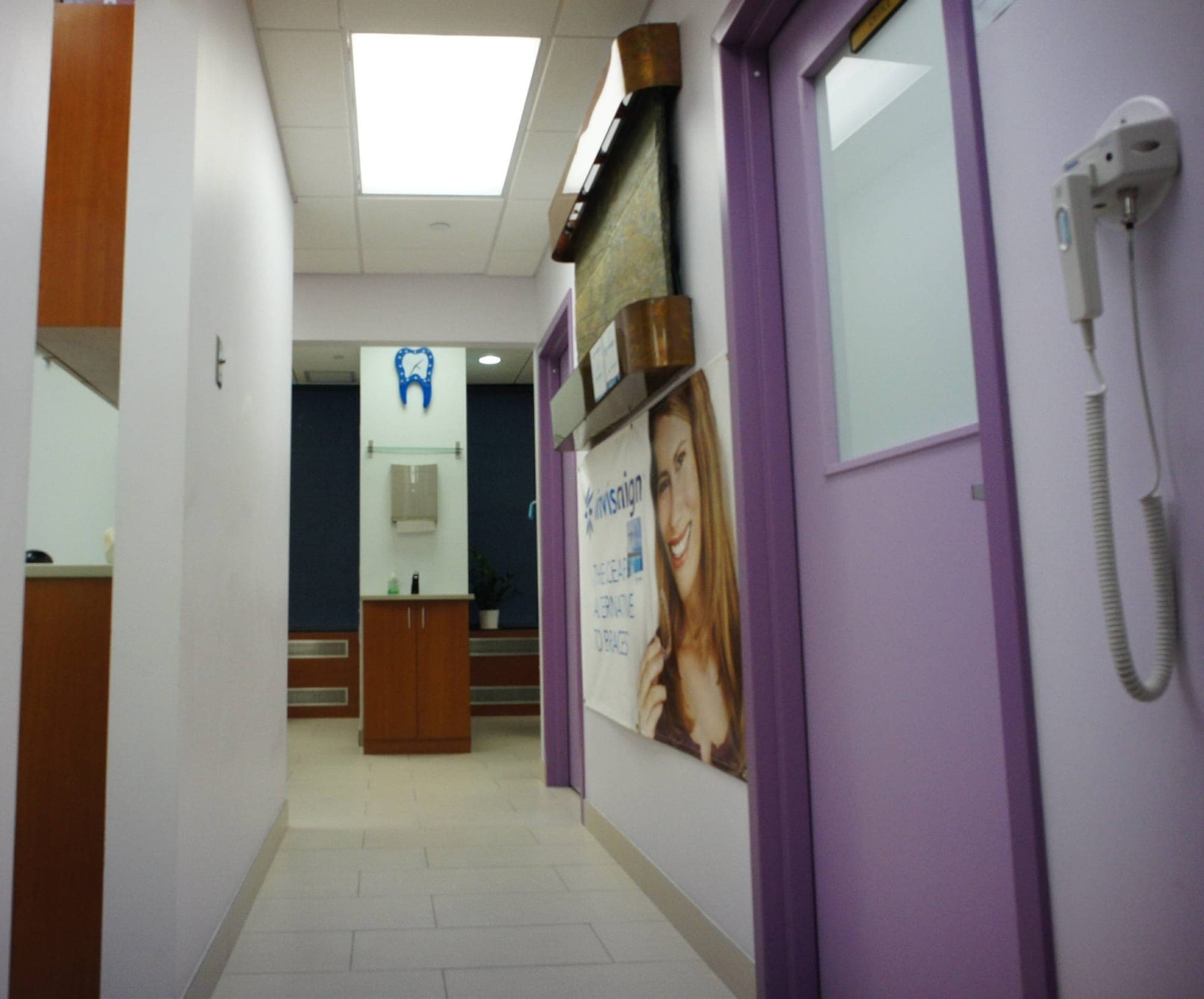 The reception hallway at Centre Dental in Lower Manhattan