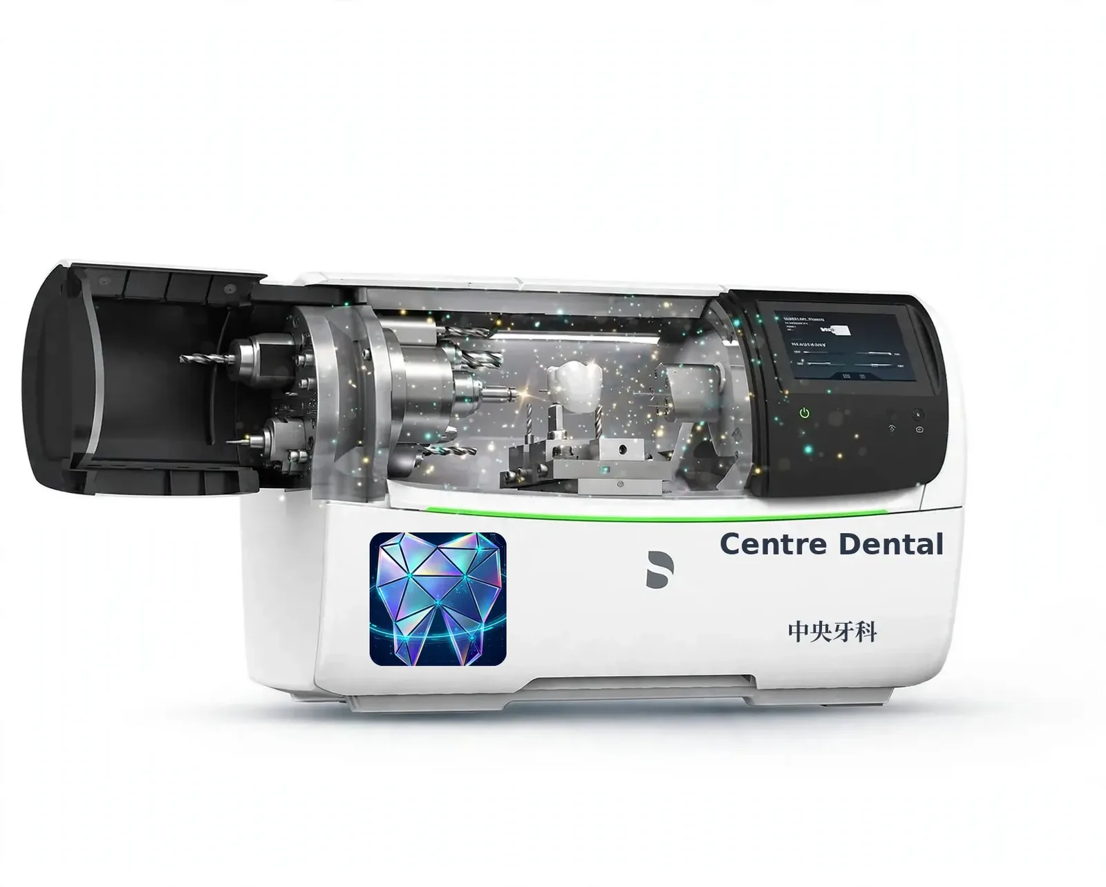 中央牙科用来当天磨制全瓷牙冠的 CEREC Primemill 研磨机