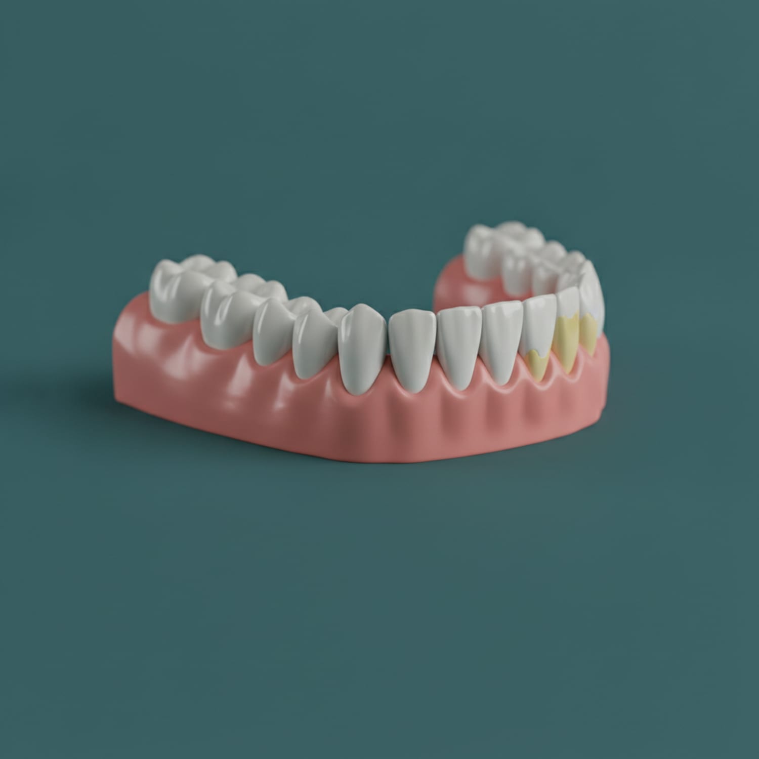 A model showing healthy gums beside a receded gum line — Centre Dental NYC