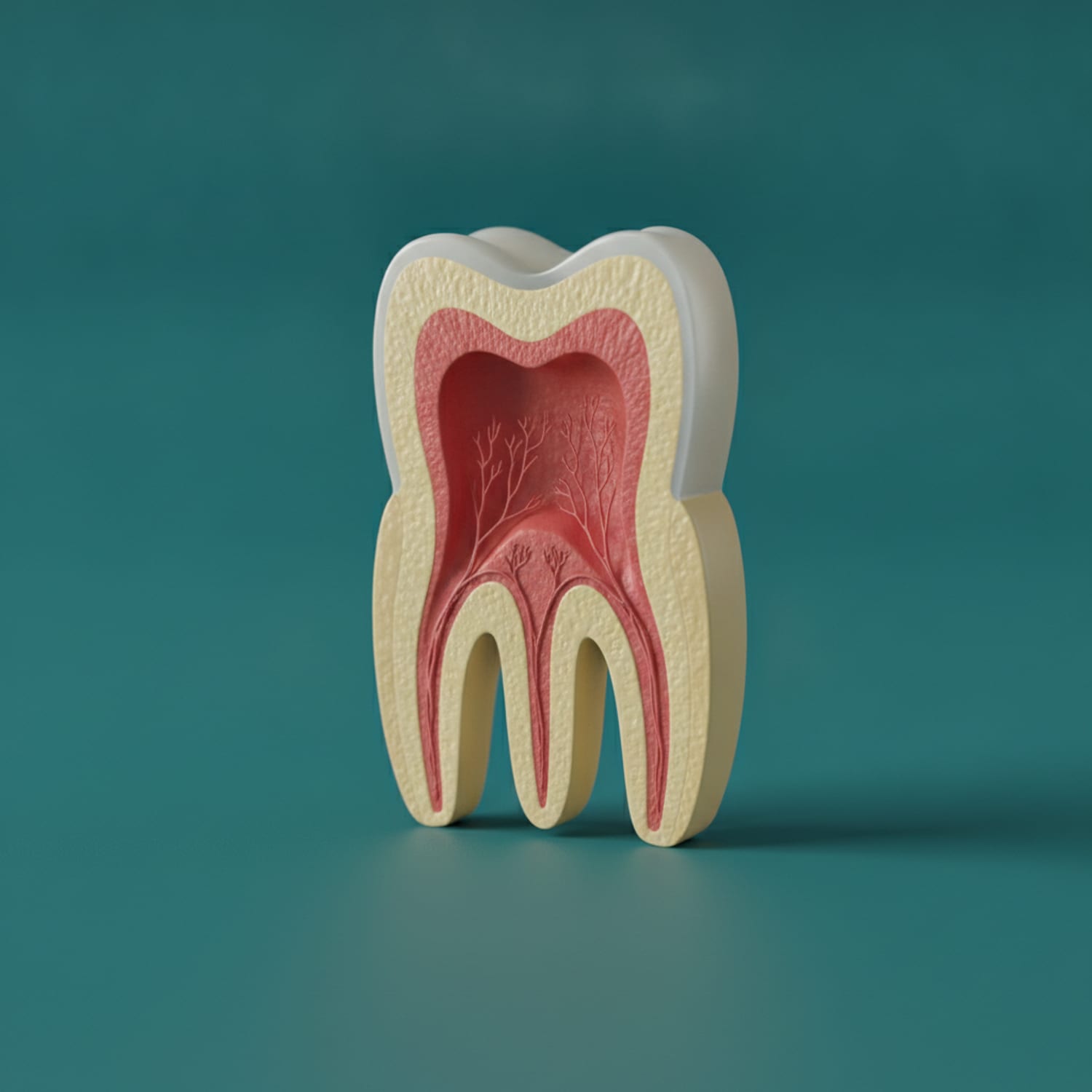 Cross-section model of a molar showing the root canals — Centre Dental NYC